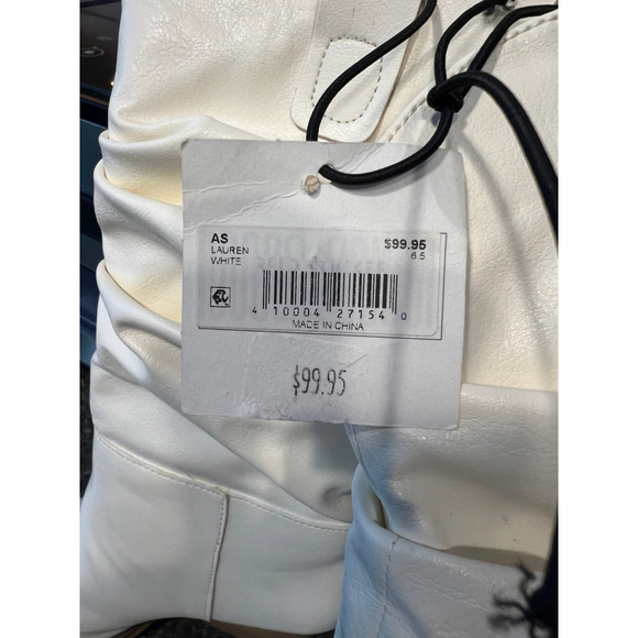 New Altar’d State Slouchy Lauren White Cowboy Boots - Picture 8 of 10